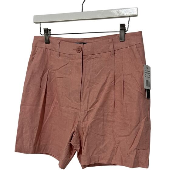 Violets & Roses Stitch Fix Linen Blend Shorts Rose Pink Color Women's Size 6/28 - Picture 9 of 12